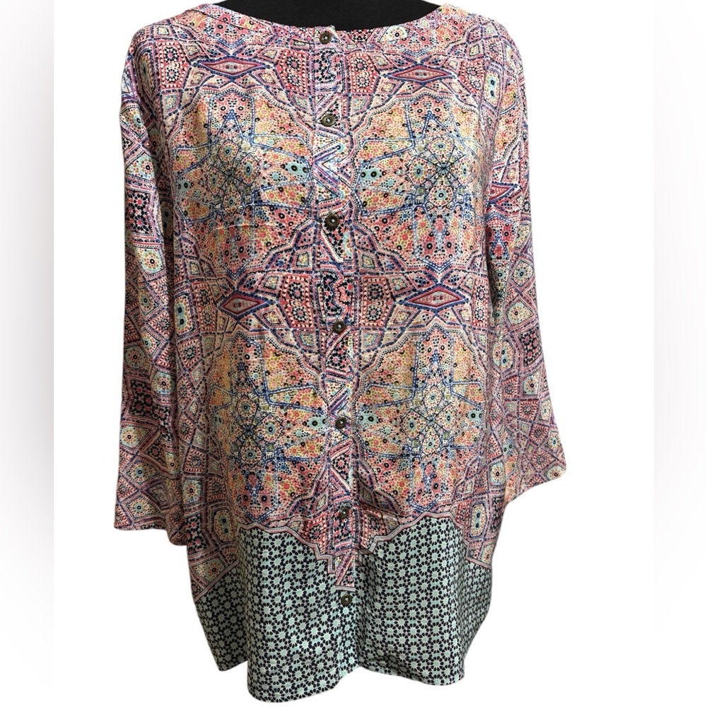Maeve Colorful Geometric Print Tunic